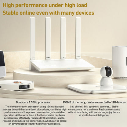 Original Xiaomi AX3000T 2.4GHz/5GHz Dual-band 1.3GHz CPU Router Supports NFC Connection, US Plug, AX3000T