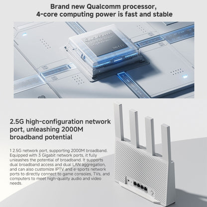 Xiaomi Router BE3600 WiFi7 2.5G Port Dual Band, US Plug, BE3600