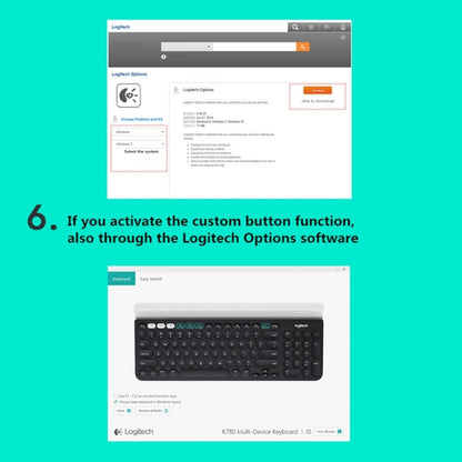 Logitech K780 Multi-device Bluetooth + Unifying Dual Mode Wireless Keyboard with Stand