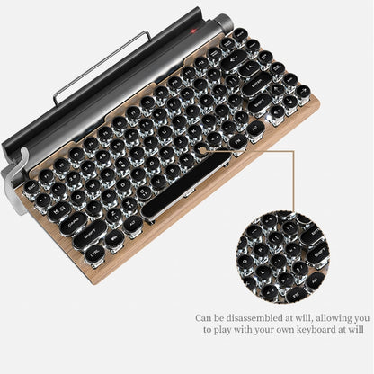TW1867 Round Retro Punk Keycap Mechanical Wireless Bluetooth Keyboard