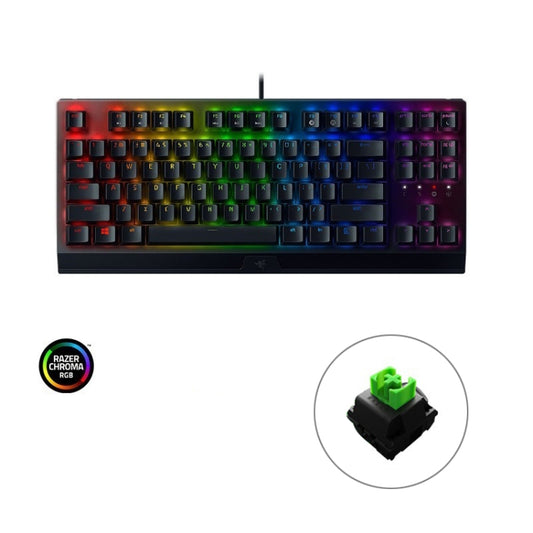 Razer BlackWidow V3 Tenkeyless RGB Lighting Wired Mechanical Keyboard, Competitive Version (Yellow Shaft), BlackWidow V3 Tenkeyless(Green Shaft)