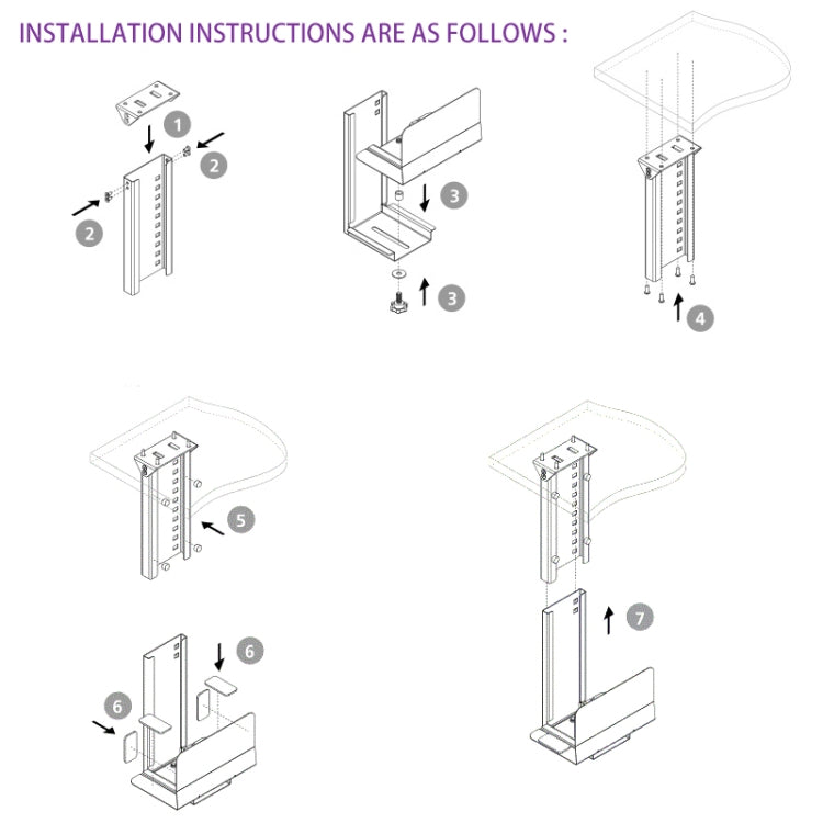 Universal PC Case Holder CPU Stand Hanging Adjustable Computer Mainframe Host Bracket, 300-500mm Height Adjustable, 145-235mm Width Adjustable, 145-235mm Width Adjustable(Black), 145-235mm Width Adjustable(White)
