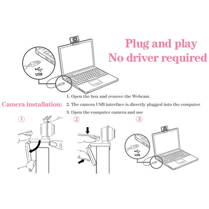 aoni C90 1080P HD Business Smart Computer Camera with Microphone, C90