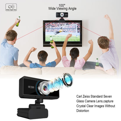HXSJ S90 30fps 1 Megapixel 720P HD Webcam for Desktop / Laptop / Android TV, with 8m Sound Absorbing Microphone, Cable Length: 1.5m, S90