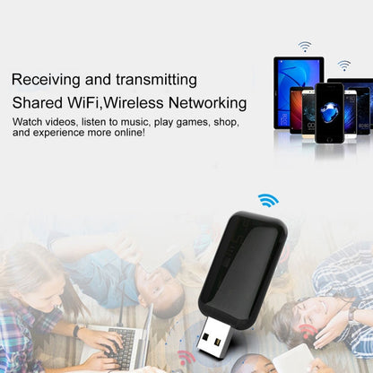 EDUP EP-AC1681 2 in 1 AC1200Mbps 2.4GHz & 5.8GHz Dual Band USB WiFi Adapter External Network Card with Bluetooth 4.1 Function, EP-AC1681