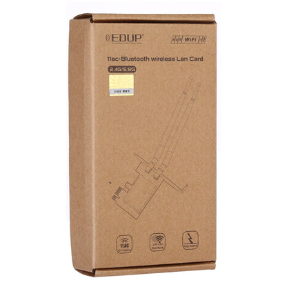 EDUP EP-9620 2 in 1 AC1200Mbps 2.4GHz & 5.8GHz Dual Band PCI-E 2 Antenna WiFi Adapter External Network Card + Bluetooth, EP-9620 1200Mbps (2 in 1)