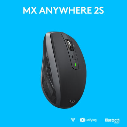 Logitech MX Anywhere 2S 4000DPI Bluetooth + Unifying Dual-mode Rechargeable Symmetrical Design Wireless Optical Gaming Mouse