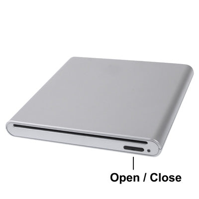 USB 2.0 Slim Aluminum Alloy Portable Slot-in External DVD-RW Drive, Plug and Play, Aluminum Alloy