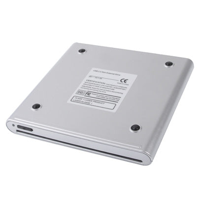 USB 2.0 Slim Aluminum Alloy Portable Slot-in External DVD-RW Drive, Plug and Play, Aluminum Alloy