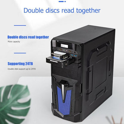 Oimaster MR-6203 Double Bay Optical Drive Hard Drive Box Hard Drive Bracket, MR-6203