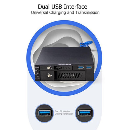Oimaster MR-6203 Double Bay Optical Drive Hard Drive Box Hard Drive Bracket, MR-6203