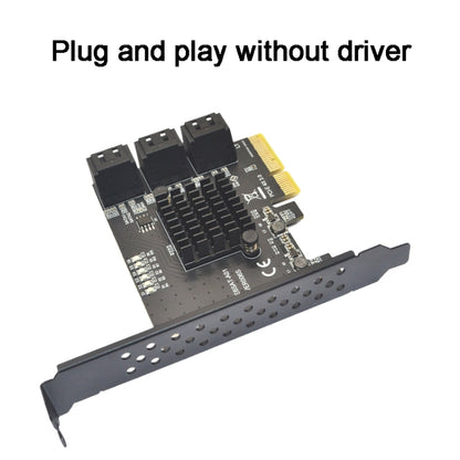 SATA 3.0 Adapter Expansion Card ASMedia ASM1166 Converter, PCIE  4X To 6 Port, PCIE 1X To 6 Port, PCIE 1X To 10 Port, PCIE 4X To 10 Port, PCIE 1X To 8 Port