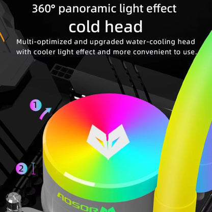 COOLMOON AS360 Magic Diamond Edition Computer Cooler ARGB Water Cooling Light Integrated CPU Radiator, AS360