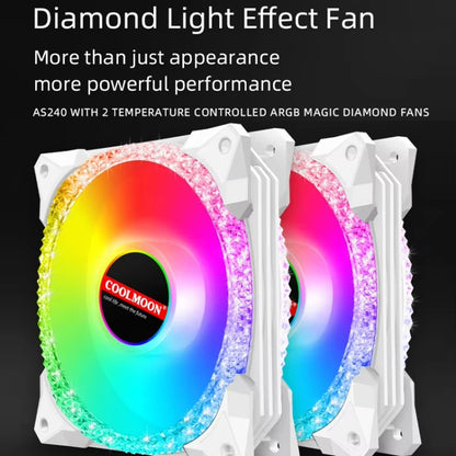 COOLMOON AS360 Magic Diamond Edition Computer Cooler ARGB Water Cooling Light Integrated CPU Radiator, AS360