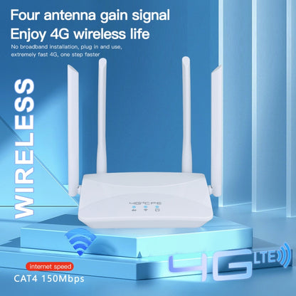 4G Wireless CPE Router Plug-in Mobile WiFi, EU Plug, Asian B1/3/5/7/8/38/40/41, European B1/3/7/8/20/38/40/41