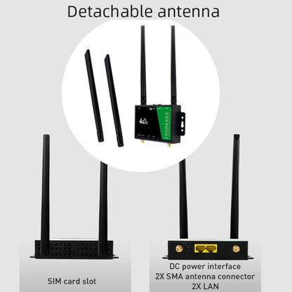 4G Wireless Plug-in Router Detachable Extension Antenna LTE Monitoring Network WiFi Hotspot, EU Plug, LT210B