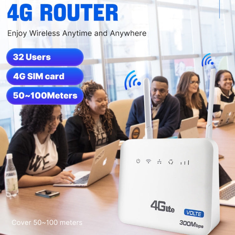 4G WiFi6 VOLTE CPE Wireless SIM Card Router With RJ45+RJ11, EU Plug, B818PRO European Version