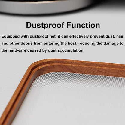 For MAC Mini M4 Wooden Desktop Host Bracket Base Heat Dissipation Rack, Walnut, Beech