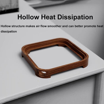For MAC Mini M4 Wooden Desktop Host Bracket Base Heat Dissipation Rack, Walnut, Beech