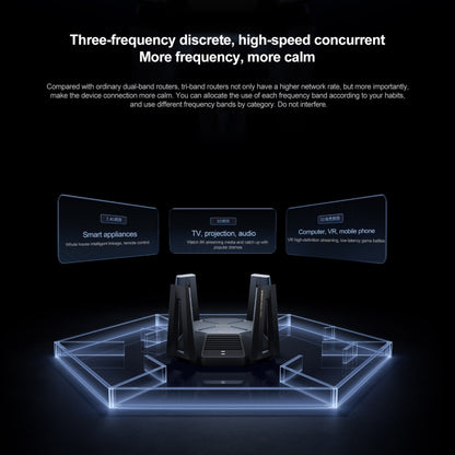 Original Xiaomi WiFi Router 10 Gigabit Tri-Band Wireless Mesh Network Game Acceleration Repeater, US Plug, 10 Gigabit