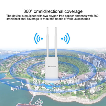 COMFAST CF-EW72 1200Mbs Outdoor Waterproof Signal Amplifier Wireless Router Repeater WIFI Base Station with 2 Antennas, CF-EW72 North American Edition