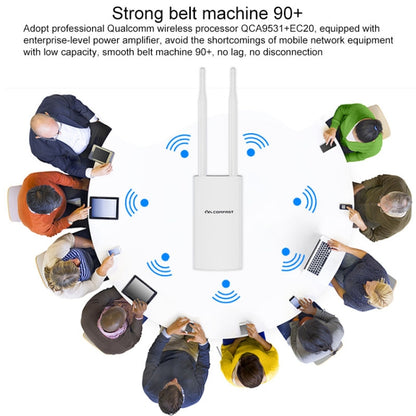 COMFAST CF-E5 300Mbps 4G Outdoor Waterproof Signal Amplifier Wireless Router Repeater WIFI Base Station with 2 Antennas, Asia Pacific Version, CF-E5, Asia Pacific Version
