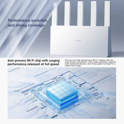 Xiaomi Router BE5000 WiFi 7 MLO 2.4GHz 5.0GHz Dual Band 2.5G Port 512MB RAM Repeater, US Plug, BE5000