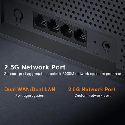 Xiaomi Router BE6500 WiFi 7 2.4GHz 5.0GHz Dual Band 4-Core 2.5G Port, US Plug, BE6500